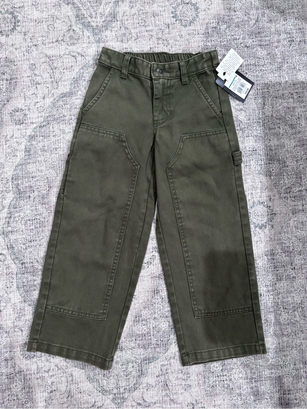 art class Olive Green Utility Cargo Pants for Kids (unisex), size 5, NWT